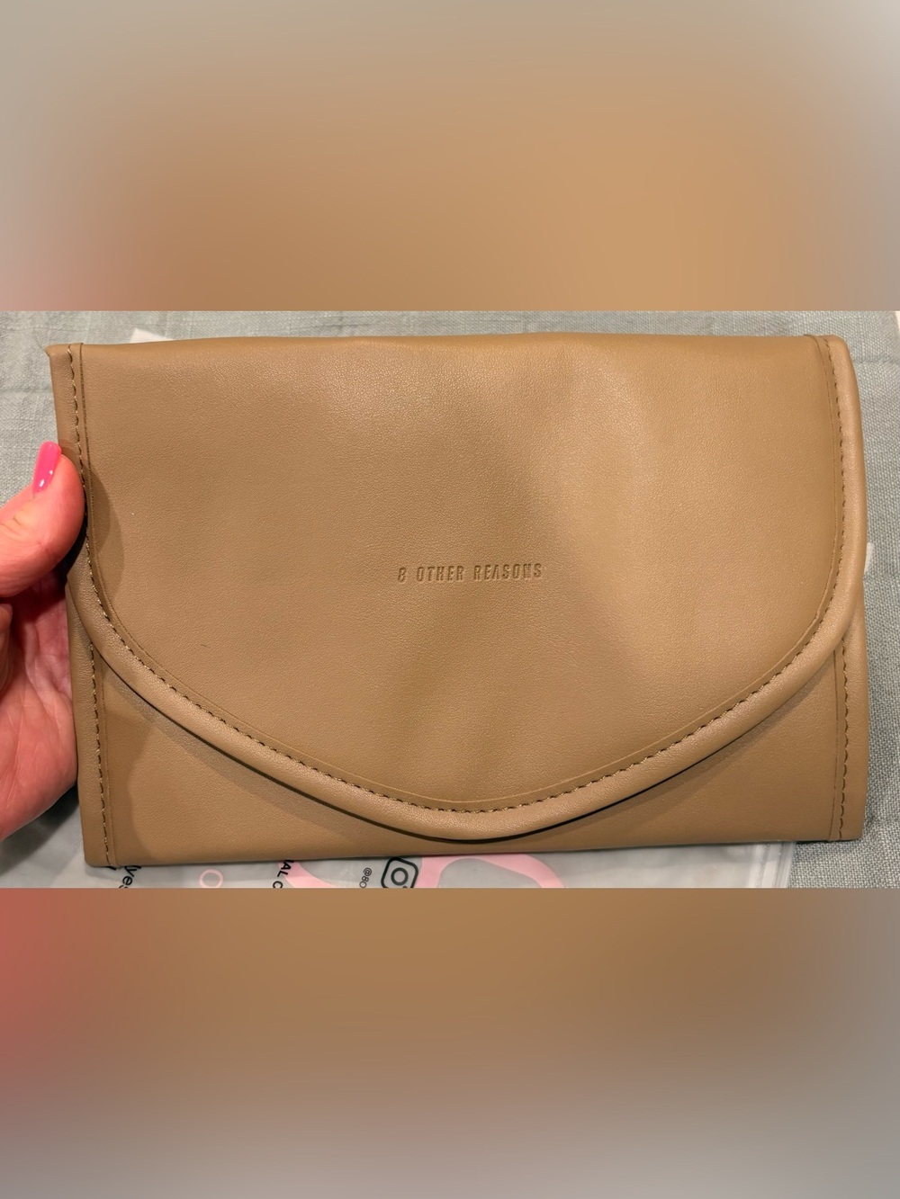 NWT 8 Other Reasons Tan Jewelry Travel Organizer Case Pouch